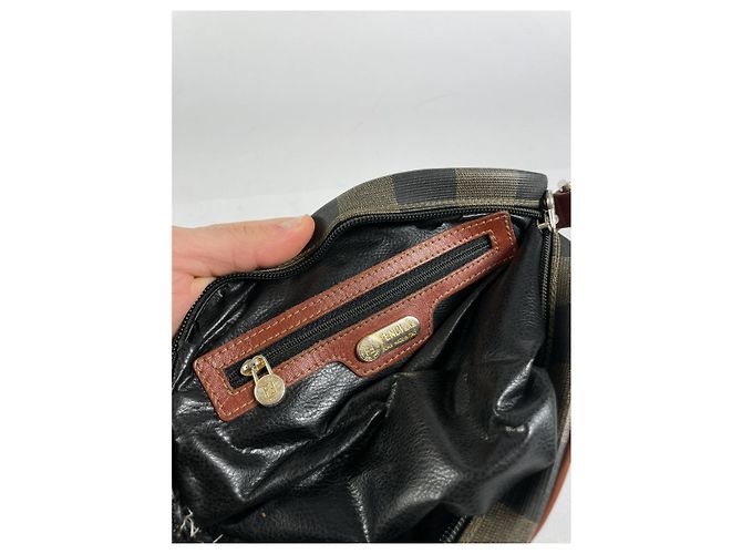 Borsa in pelle marrone Fendi - vista 2