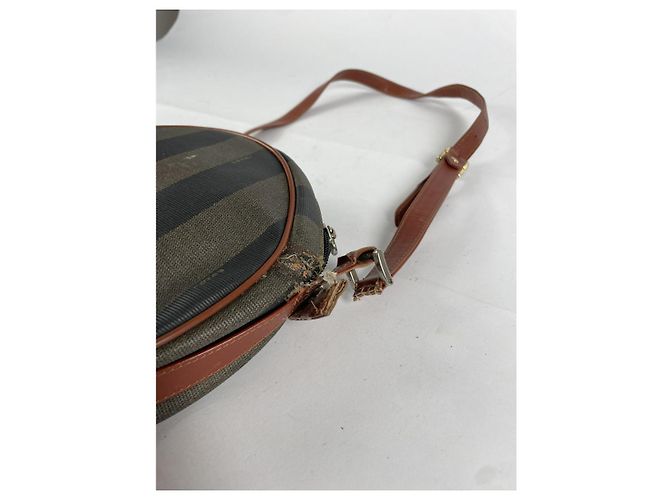Borsa in pelle marrone Fendi - vista 5