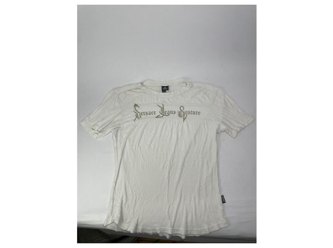 Top de algodão branco Versace Jeans Couture - vista 2