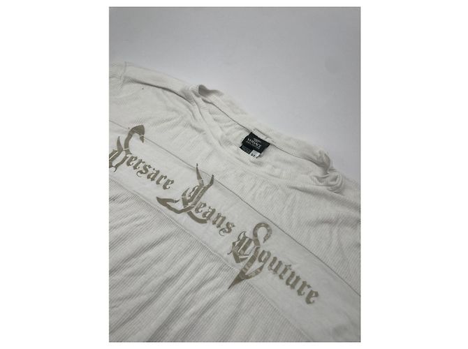 Top de algodão branco Versace Jeans Couture - vista 3