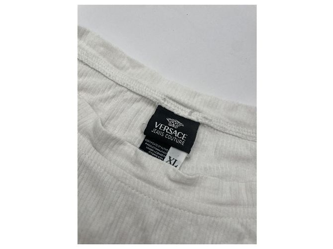 Top de algodão branco Versace Jeans Couture - vista 5