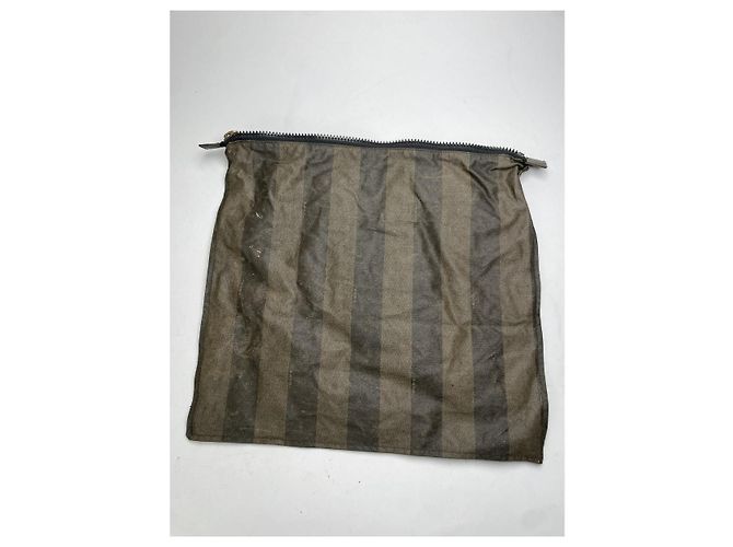Borsa a mano in cotone nero Fendi - vista 2
