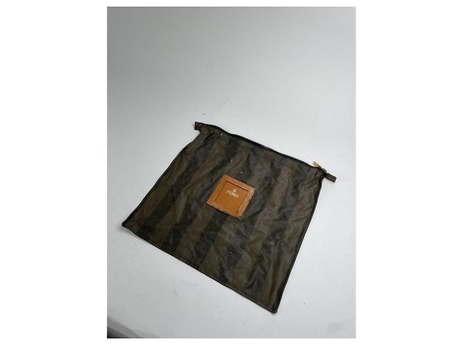 Borsa a mano in cotone nero Fendi - vista 3