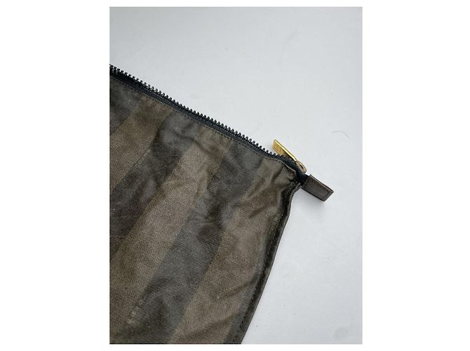 Borsa a mano in cotone nero Fendi - vista 5