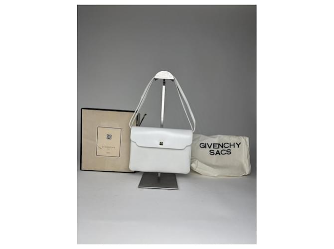 Borsa in pelle bianca Givenchy 4G Bianco - vista 4