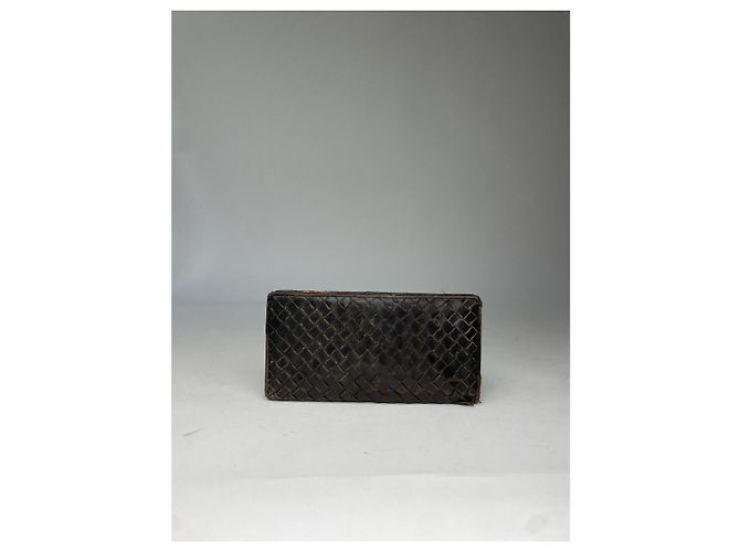 Cartera de cuero marrón Intrecciato de Bottega Veneta Castaño - vista 2