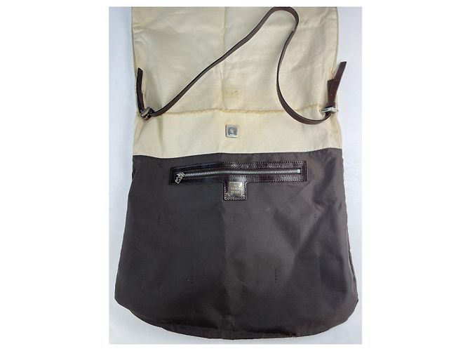 Borsa a mano Fendi Baguette in cotone beige - vista 2