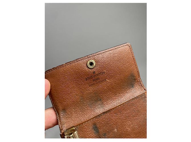 Borsa in pelle marrone Louis Vuitton Lockme - vista 5