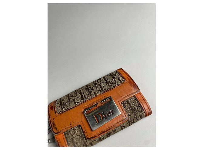 Borsa in pelle arancione Dior - vista 4