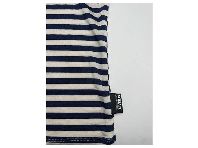 Top de poliéster azul Versace Jeans Couture - vista 3