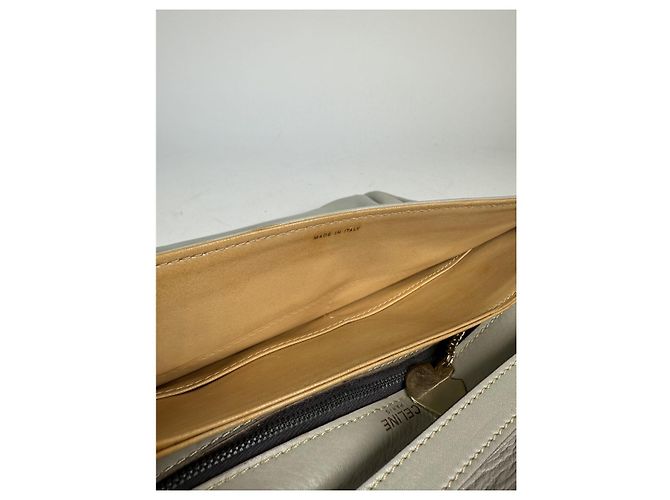 Céline Borsa in pelle argentata Maillon Chain Triomphe di Celine Argento - vista 3