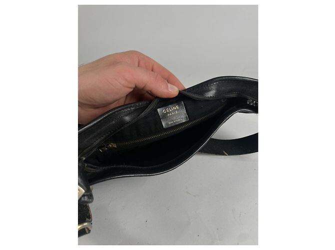 Céline Celine SAC 16 BESACE borsa in pelle nera Nero - vista 3