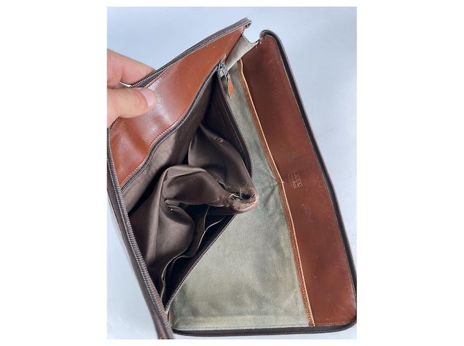 Clutch in pelle marrone Loewe Puzzle - vista 2