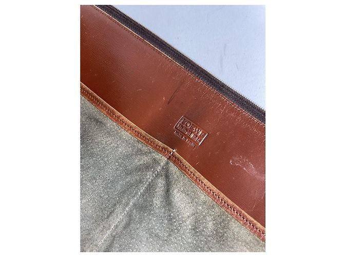 Clutch in pelle marrone Loewe Puzzle - vista 3