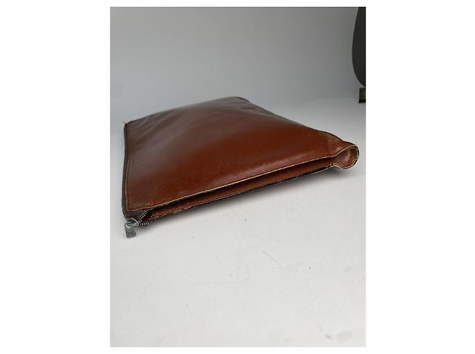 Clutch in pelle marrone Loewe Puzzle - vista 4