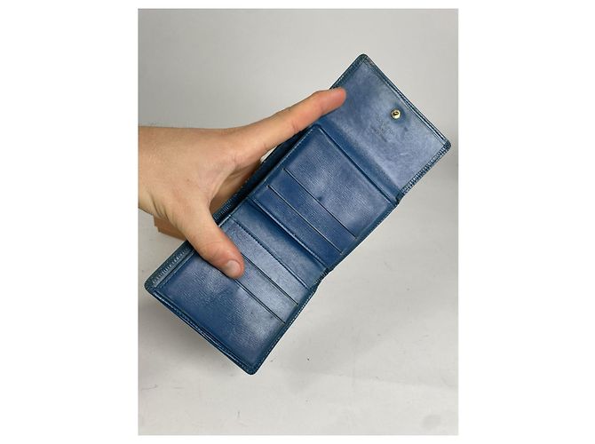 Louis Vuitton Twist blauer Leder Geldbeutel - Ansicht 3