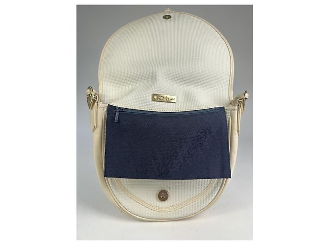 Yves Saint Laurent weiße Lederhandtasche - Ansicht 2