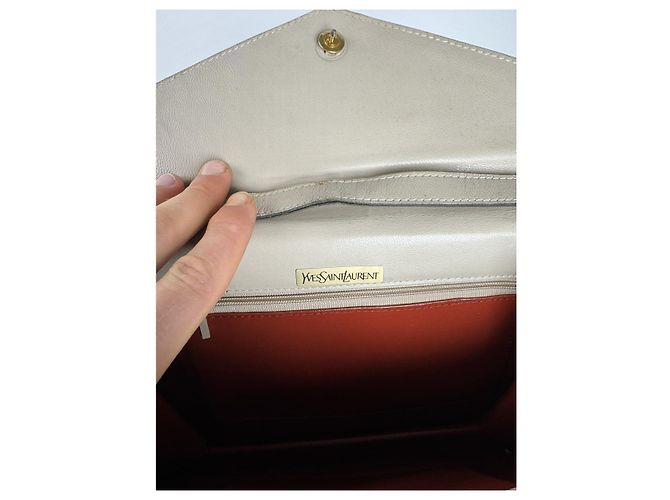 Borsa in pelle grigia Yves Saint Laurent Grigio - vista 3