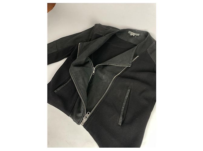 Schwarze Lederjacke von Helmut Lang - Ansicht 4