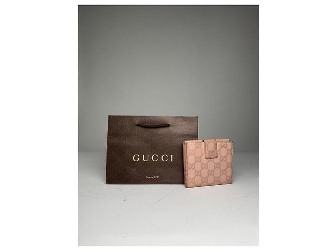 Portafoglio in pelle rosa Gucci GG Blooms - vista 2