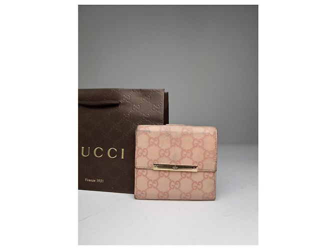 Portafoglio in pelle rosa Gucci GG Blooms - vista 5