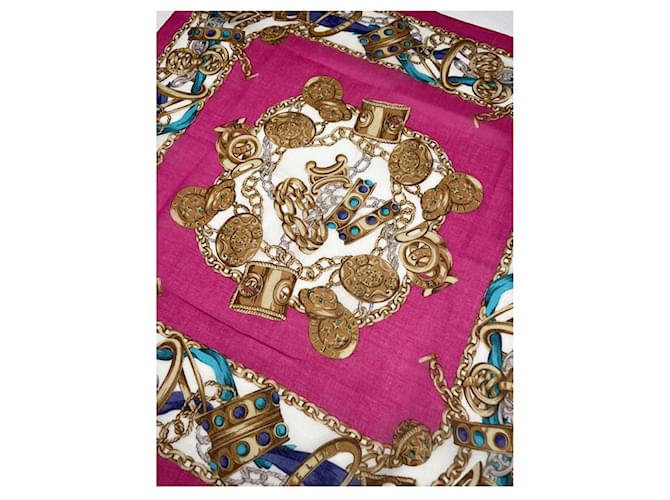 Céline Fazzoletto di seta rosa Celine - vista 3