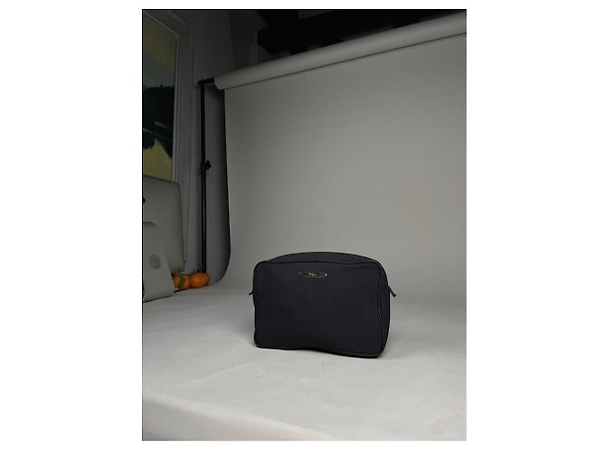 Navy Polyester Clutch Bag von Salvatore Ferragamo Marineblau - Ansicht 4