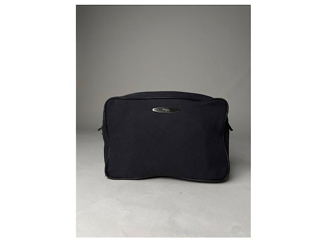Navy Polyester Clutch Bag von Salvatore Ferragamo Marineblau - Ansicht 5