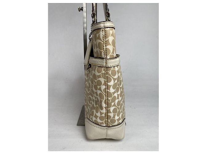 Coach Signature Sufflette Beiger Lederhandtasche - Ansicht 5