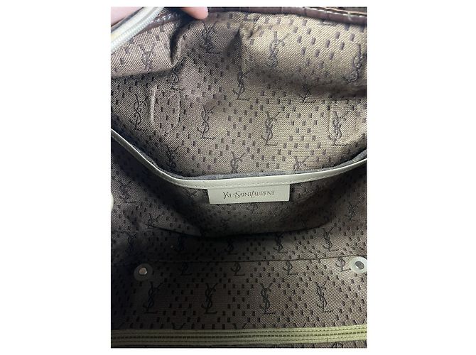 Yves Saint Laurent Gold Leder Reisetasche Golden - Ansicht 3
