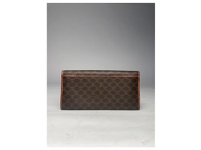 Céline Portafoglio in pelle marrone vintage Celine Triomphe - vista 3