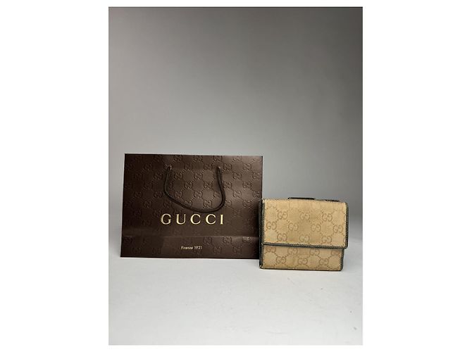 Billetera de algodón dorada Gucci Ophidia Dorado - vista 2