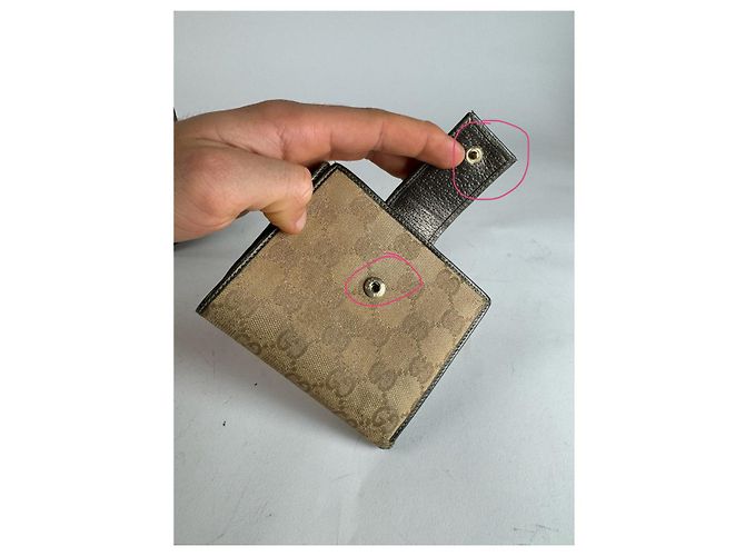 Billetera de algodón dorada Gucci Ophidia Dorado - vista 3