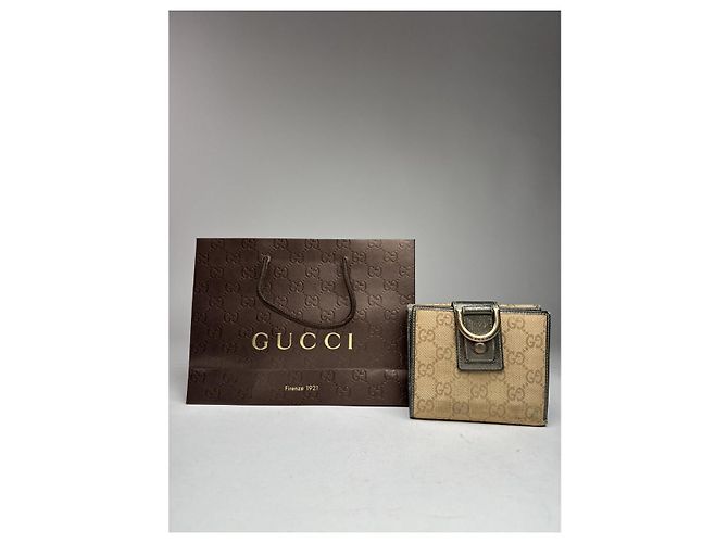 Billetera de algodón dorada Gucci Ophidia Dorado - vista 5