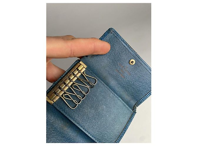 Borsa in pelle blu Lockme di Louis Vuitton - vista 5