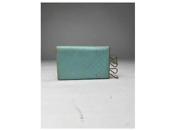 Borsa in pelle turchese Gucci GG Blooms - vista 2