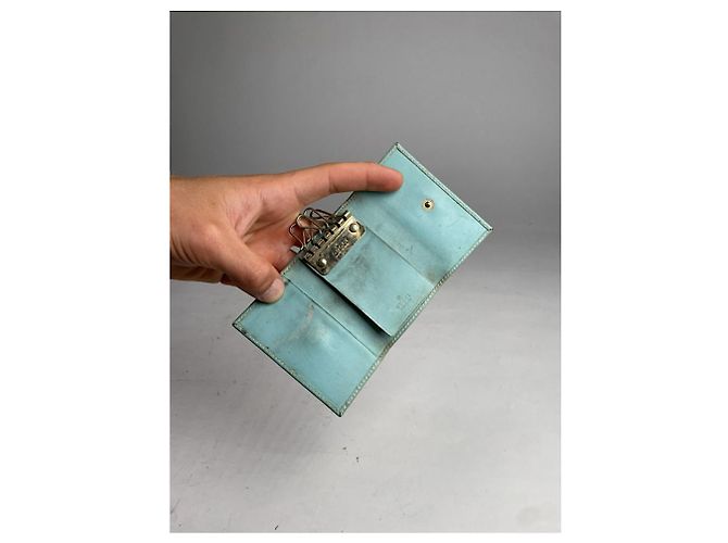 Borsa in pelle turchese Gucci GG Blooms - vista 3