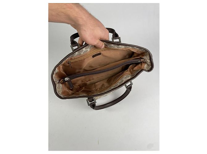 Bolso de mano de cuero beige ROBERTA DI CAMERINO - vista 3