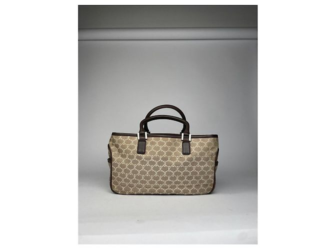 Bolso de mano de cuero beige ROBERTA DI CAMERINO - vista 5