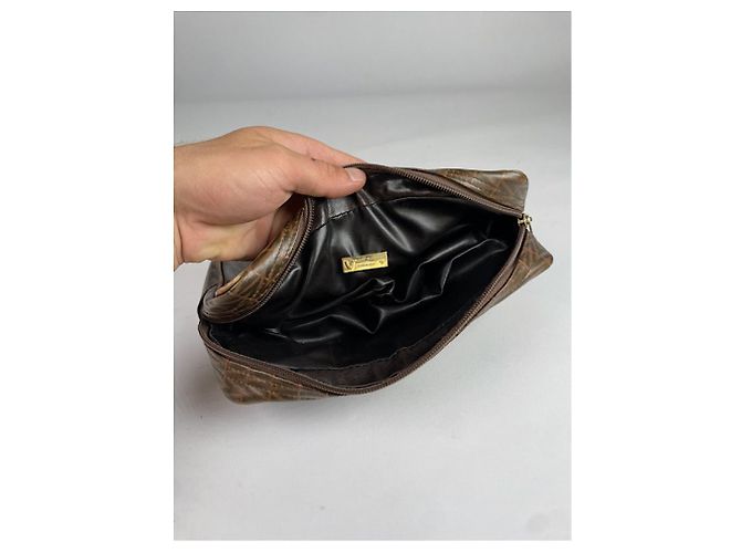 Autre Marque MARIO VALENTINO Borsa a mano in pelle marrone - vista 4