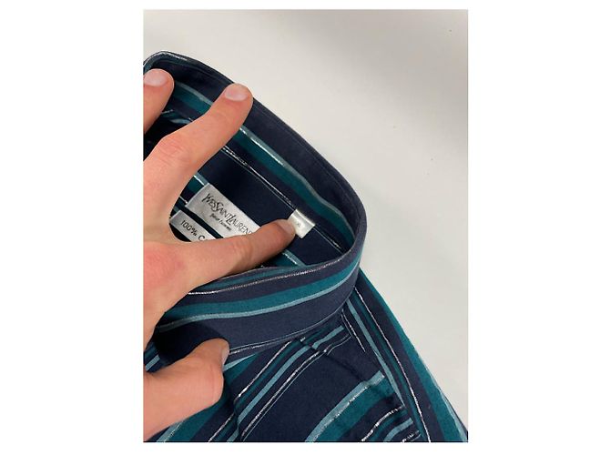 Camicia in cotone nero Yves Saint Laurent - vista 5