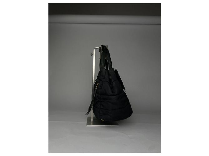 Prada Diagramme schwarze Polyester-Handtasche - Ansicht 3