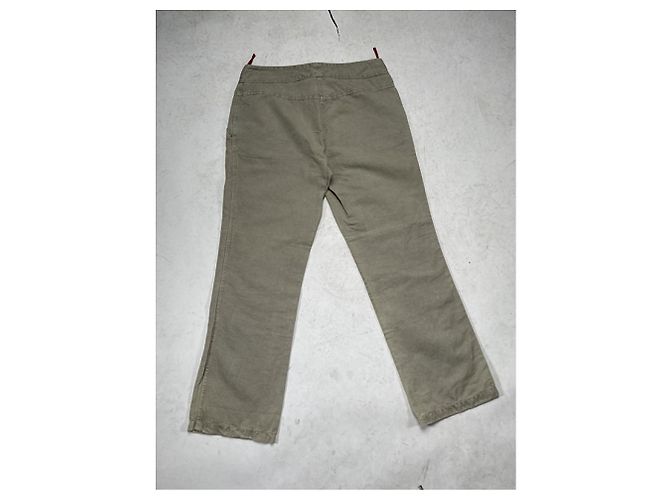 Beige Leinenhose von Prada - Ansicht 2