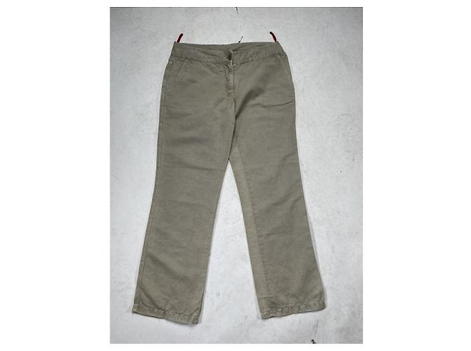 Beige Leinenhose von Prada - Ansicht 5