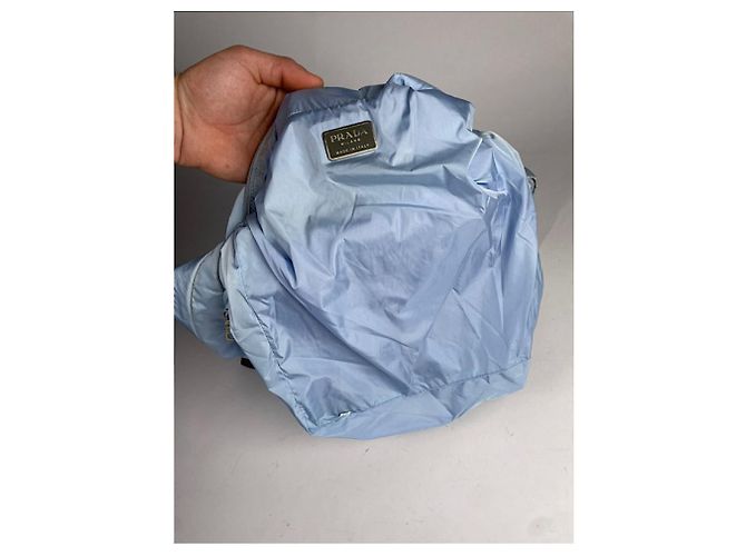 Borsa in poliestere blu Prada - vista 2
