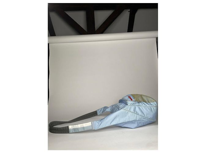 Borsa in poliestere blu Prada - vista 3