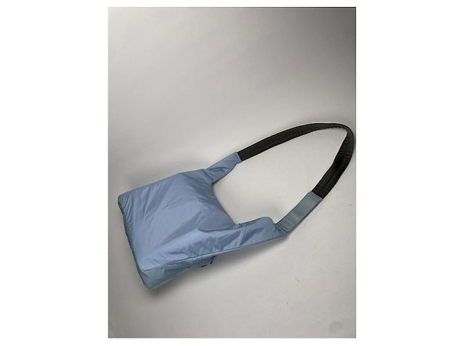 Borsa in poliestere blu Prada - vista 4