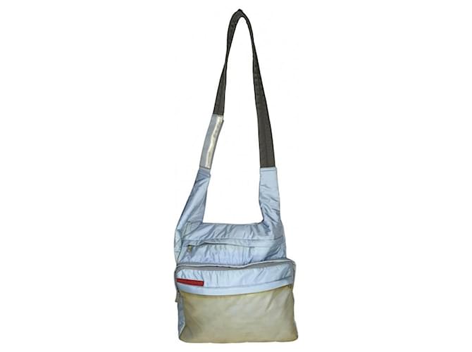 Borsa in poliestere blu Prada - vista 5
