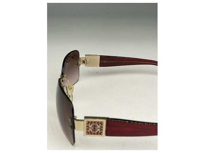 Gafas de sol de plástico marrón Loewe Castaño - vista 2