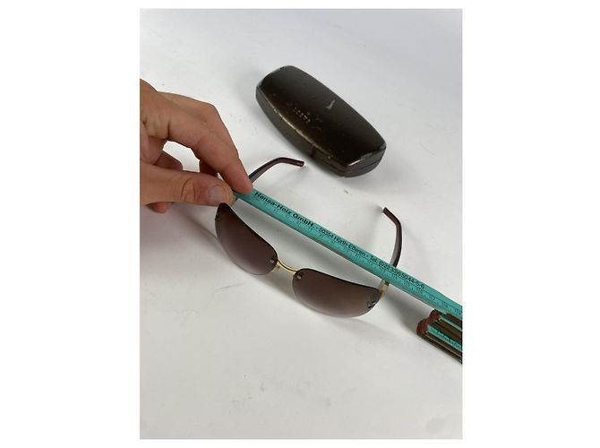 Gafas de sol de plástico marrón Loewe Castaño - vista 5